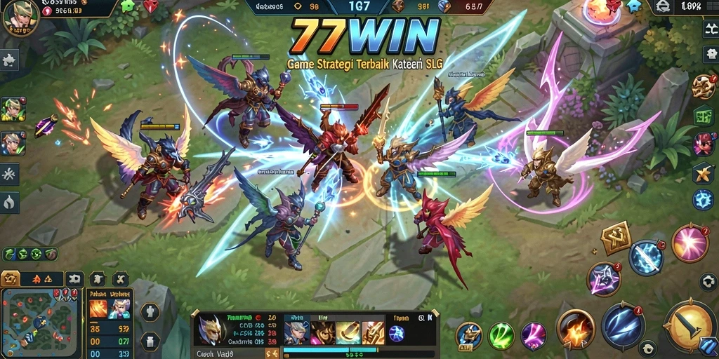 Tampilan gameplay SLG yang menegangkan di 77WIN