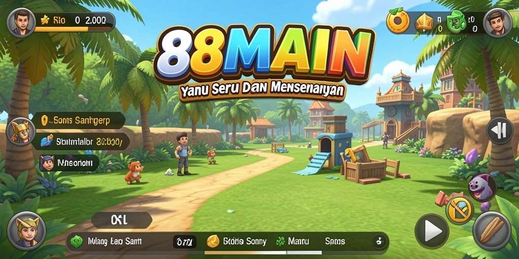 Tampilan gameplay menarik dari 88MAIN dengan berbagai level yang seru.