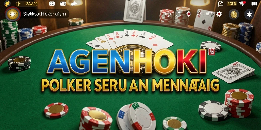 Tangkapan layar utama AGENHOKI menunjukkan antarmuka permainan Poker yang menarik.