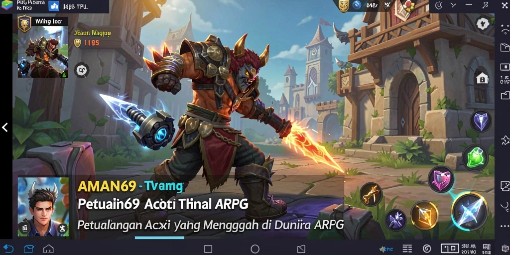 Tampilan gameplay menegangkan dalam petualangan ARPG.