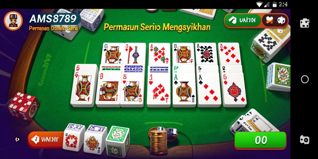 Tampilan gameplay Domino yang menarik dan seru di AMS789.
