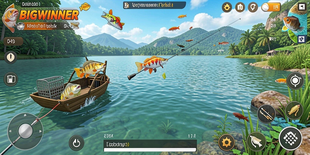 Tangkapan ikan yang menakjubkan dalam gameplay BIGWINNER.