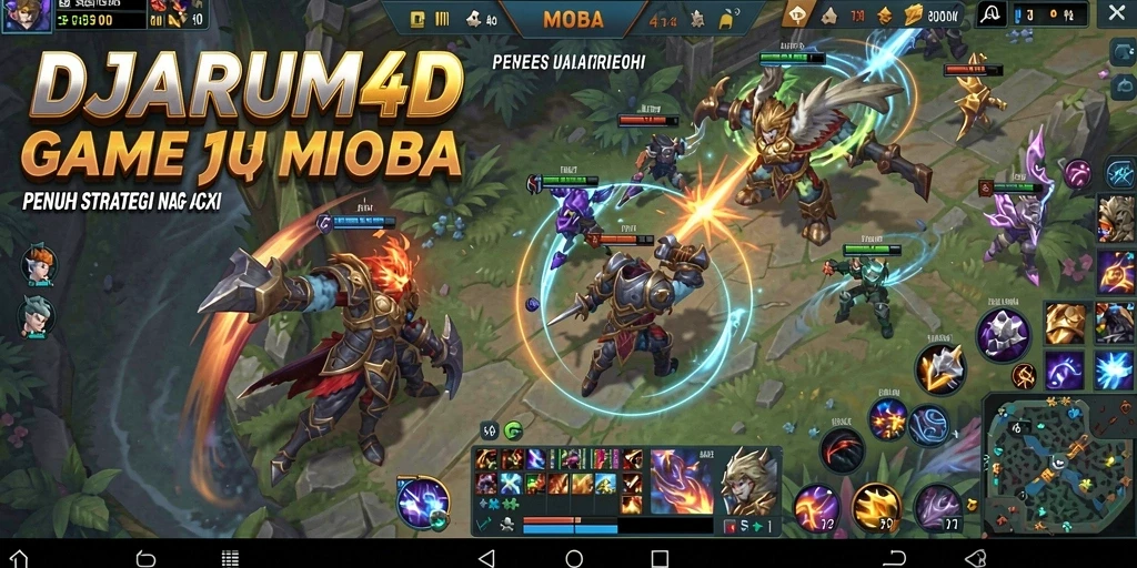 Tangkapan layar gameplay <strong>DJARUM4D</strong> menunjukkan aksi intens dalam pertarungan tim.