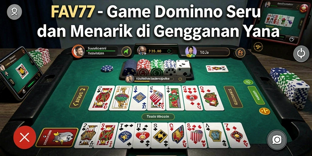 Screenshot FAV77 menampilkan aksi seru permainan Domino.