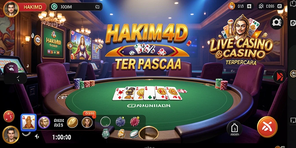 Tampilan gameplay HAKIM4D menampilkan keseruan permainan Live Casino.