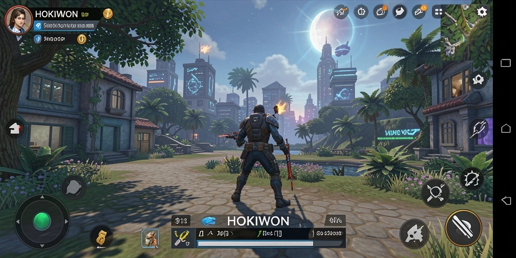 Tampilan gameplay menarik dalam HOKIWON dengan grafik memukau.