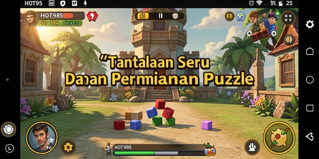 Tampilan gameplay HOT985 yang penuh warna dan menarik.