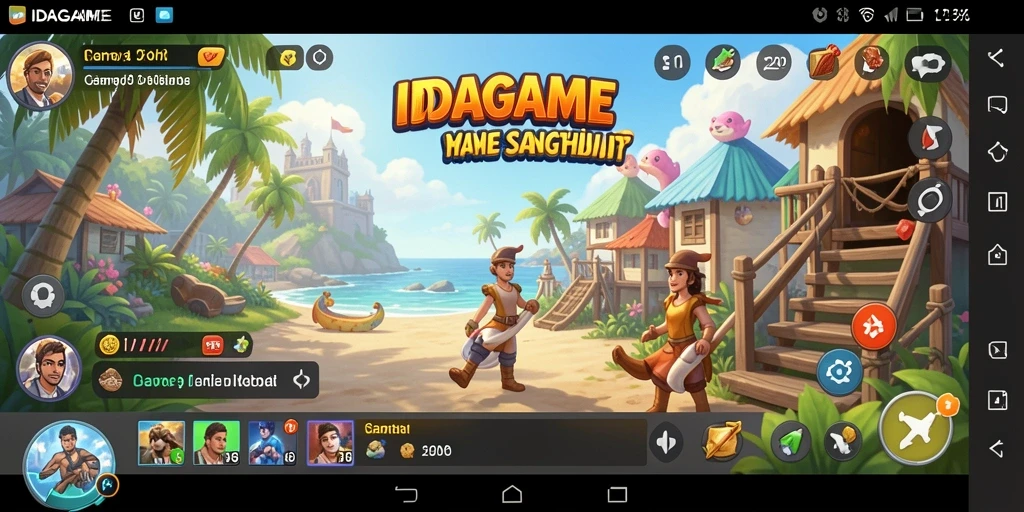 Tampilan gameplay <strong>IDAGAME</strong> dengan grafis yang cerah.
