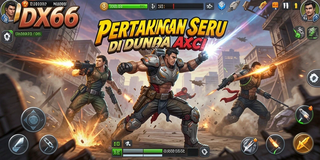Screenshot dari gameplay aksi mendebarkan di IDX66.