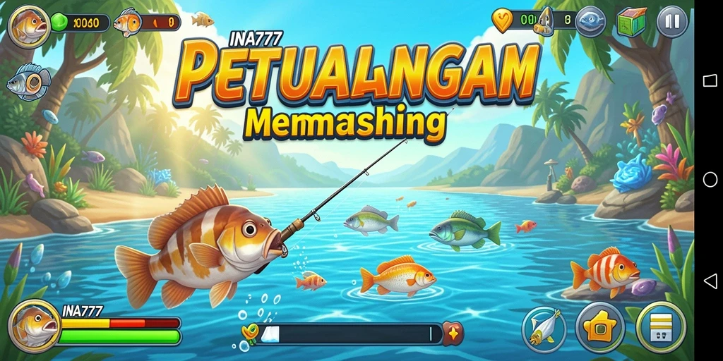 Tampilan gameplay <strong>INA777</strong> yang seru dengan berbagai ikan warna-warni.