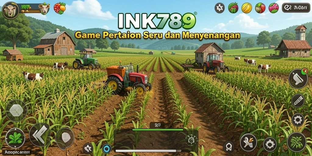 Tangkapan layar dari permainan INK789 menampilkan aktivitas bertani yang seru.