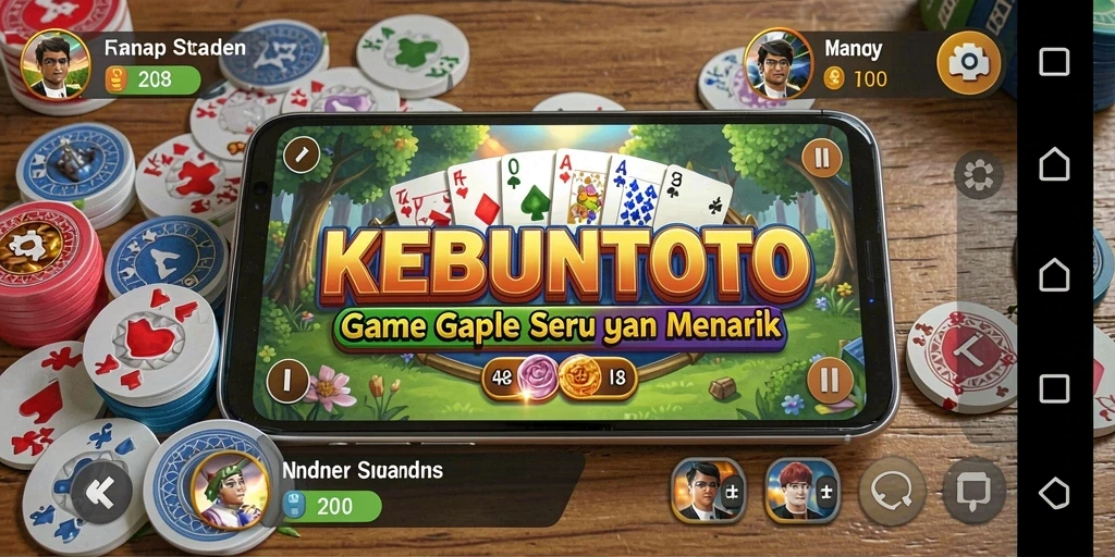 Screenshot gameplay KEBUNTOTO menunjukkan keseruan bermain Gaple.