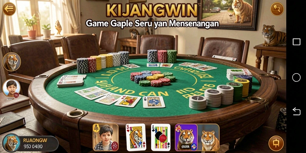 Tampilan gameplay Gaple yang mengasyikkan di KIJANGWIN.