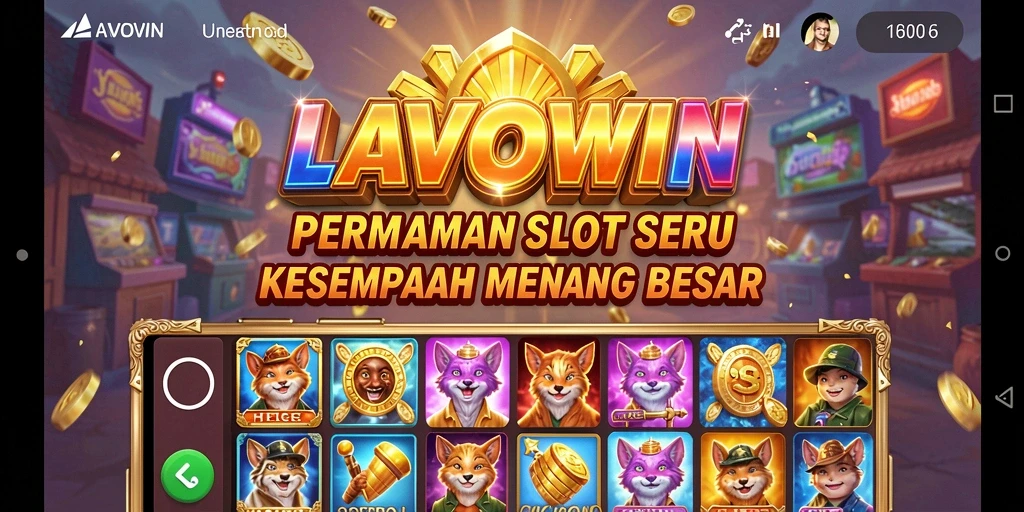 Tampilan gameplay LAVOWIN yang penuh warna dan seru.