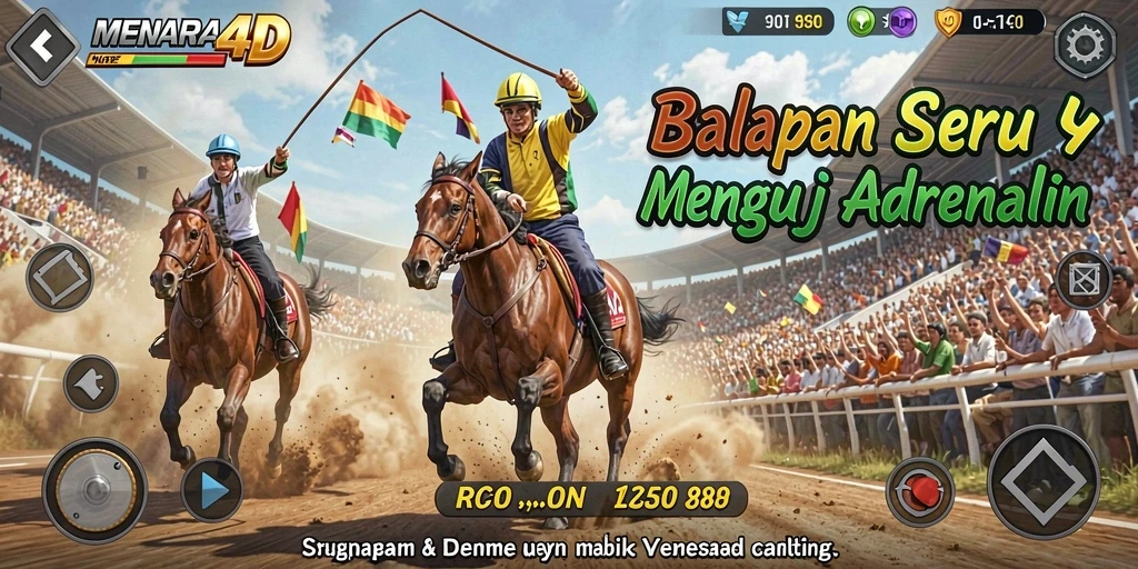 Gameplay Racing seru dengan kendaraan dan trek menarik di MENARA4D.