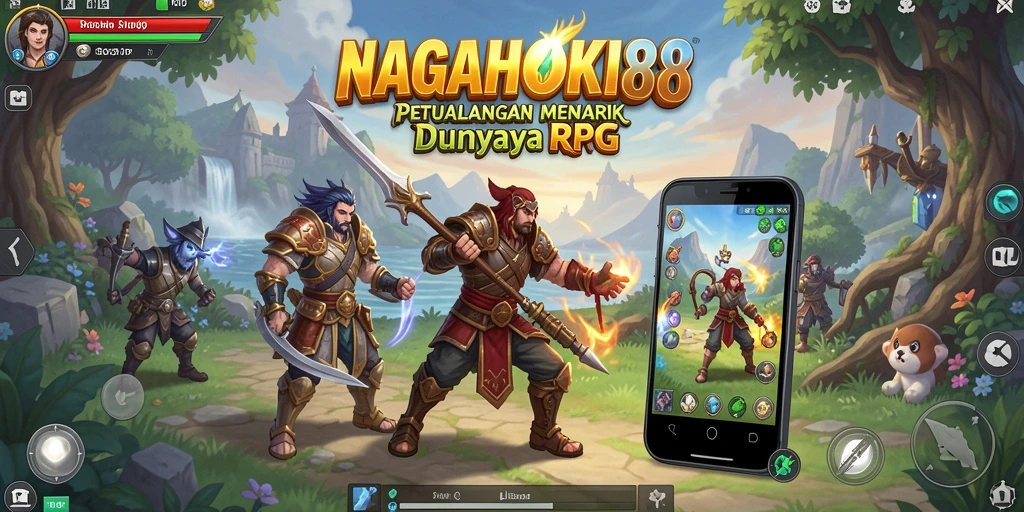 Screenshot gameplay NAGAHOKI88 menampilkan pertarungan seru di dunia RPG.