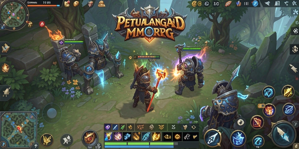 Screenshot gameplay OLYMPUS88 yang menunjukkan pertempuran epik dan keindahan dunia fantasi.
