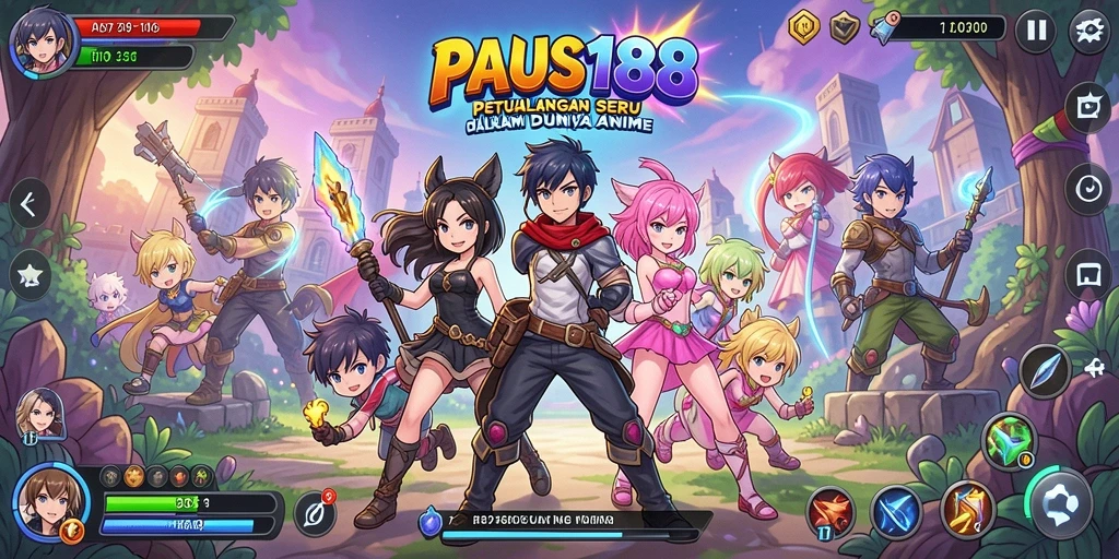 Tampilan menarik dari gameplay PAUS188 dengan karakter Anime yang ikonik.