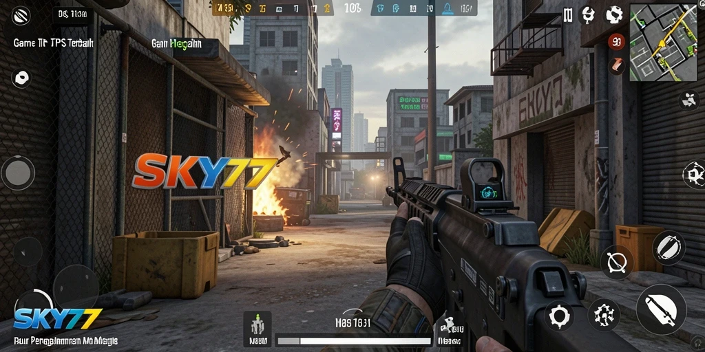 Tampilan seru gameplay TPS dalam aksi penuh ketegangan.