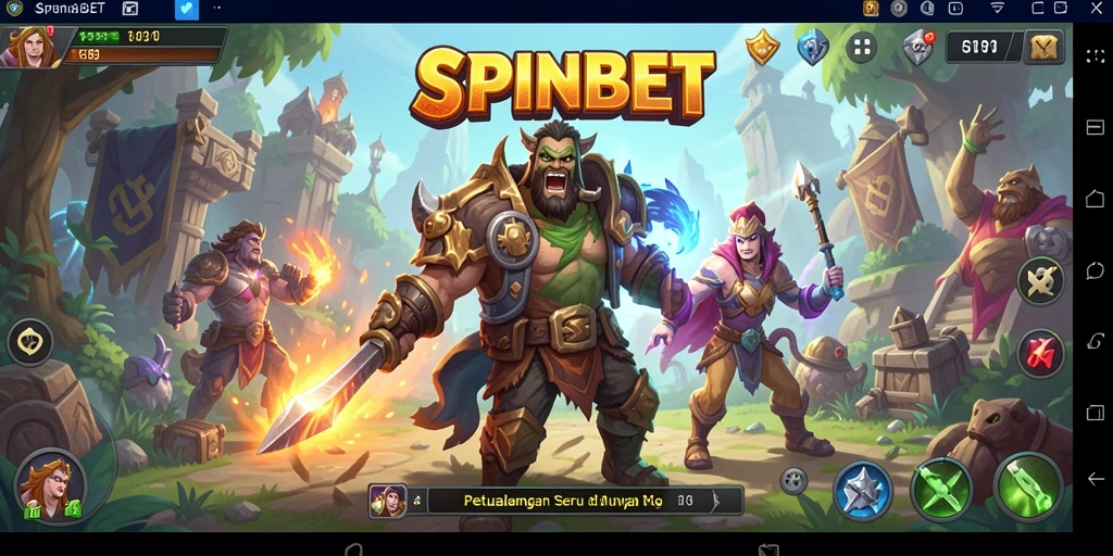 Tampilan gameplay menarik dari SPINBET dalam dunia RPG.