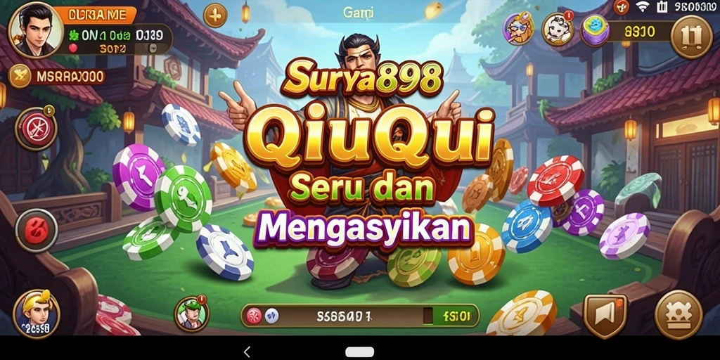 Gameplay QiuQiu dalam aplikasi SURYA898 yang seru.
