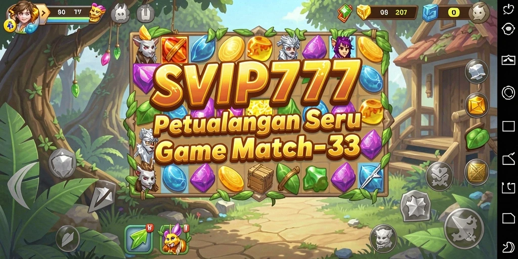 Screenshot SVIP777 menampilkan aksi seru dari gameplay Match-3 yang penuh warna.