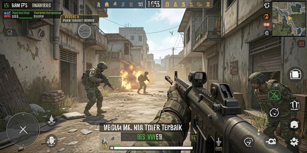 Tangkapan layar menunjukkan momen ketegangan dalam gameplay FPS.